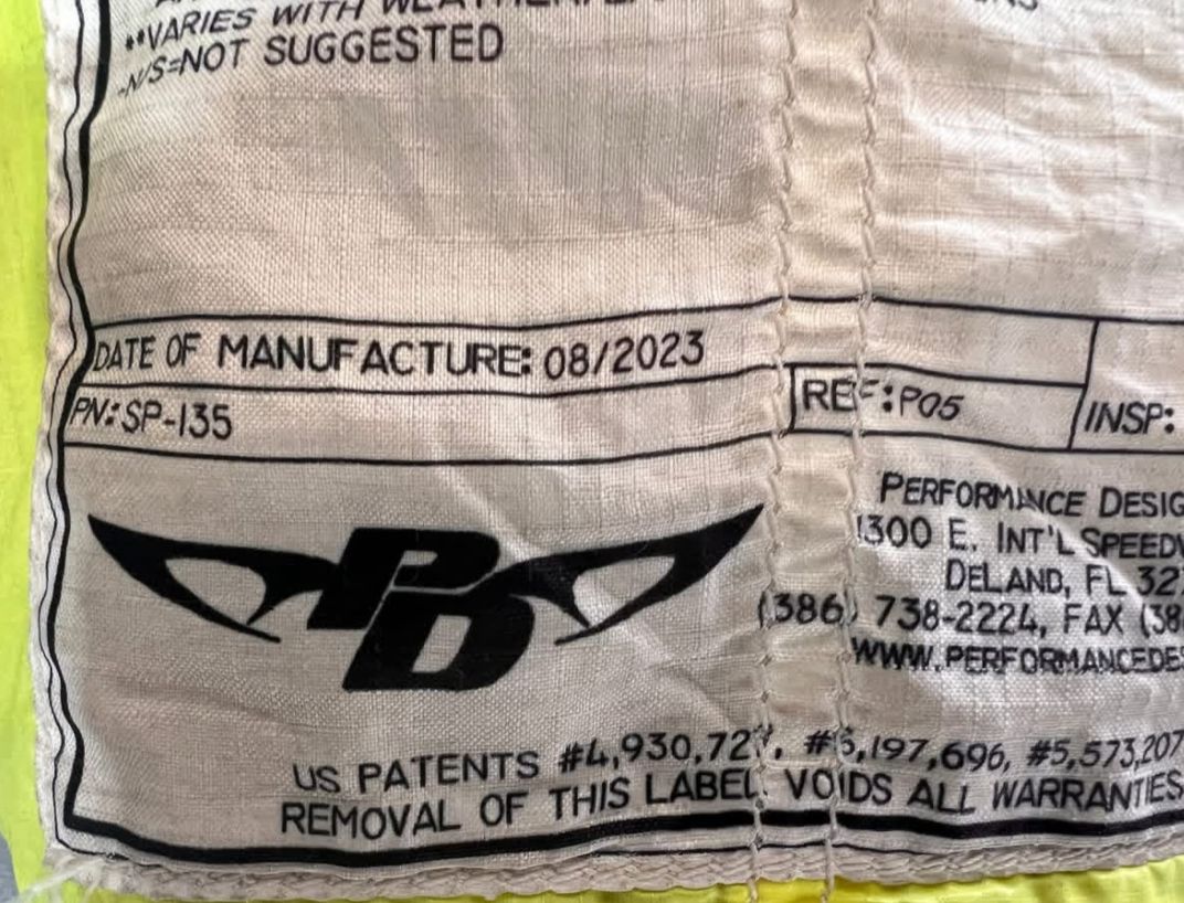 Used PD Spectre main parachute canopy DOM 2023 - Image 3