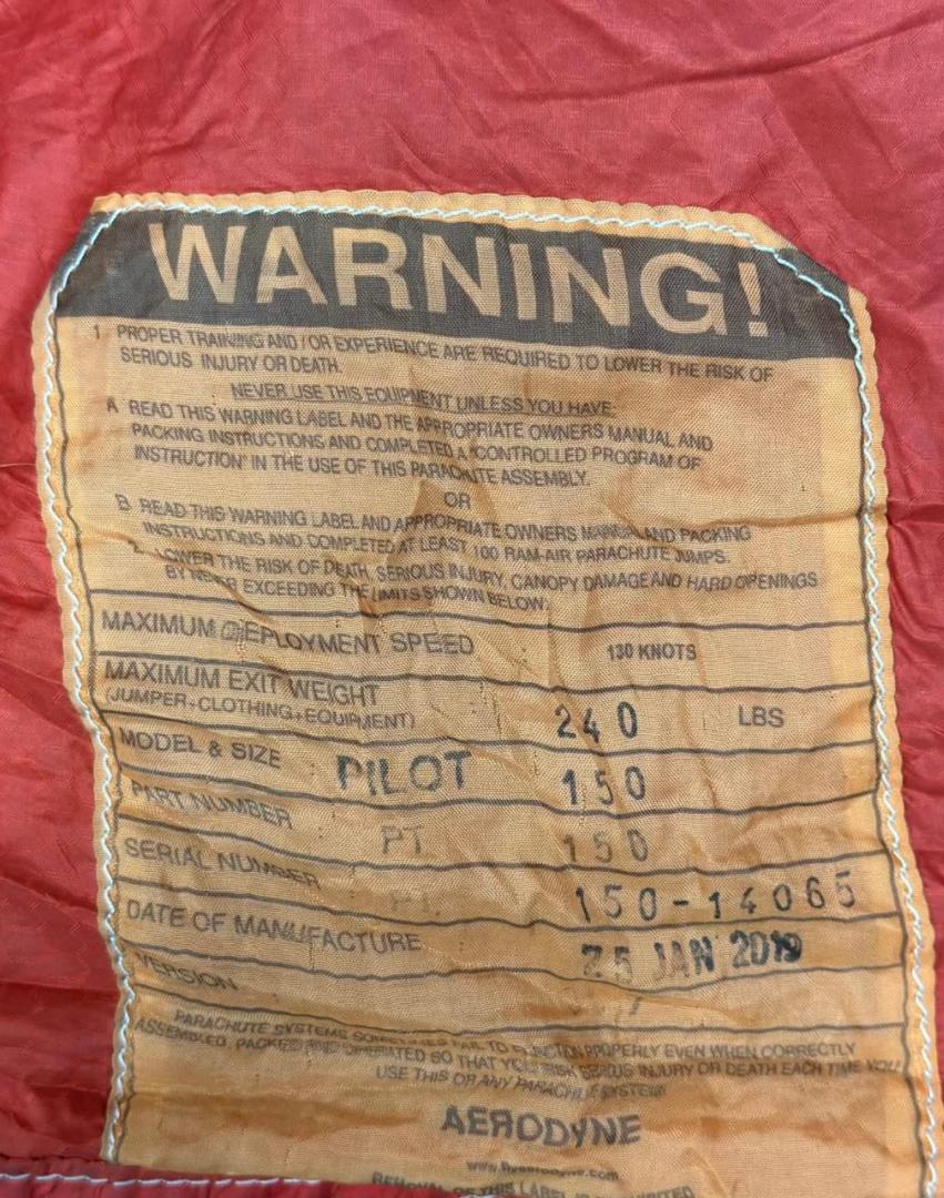 Used Aerodyne Pilot 9 Cell Main Canopy