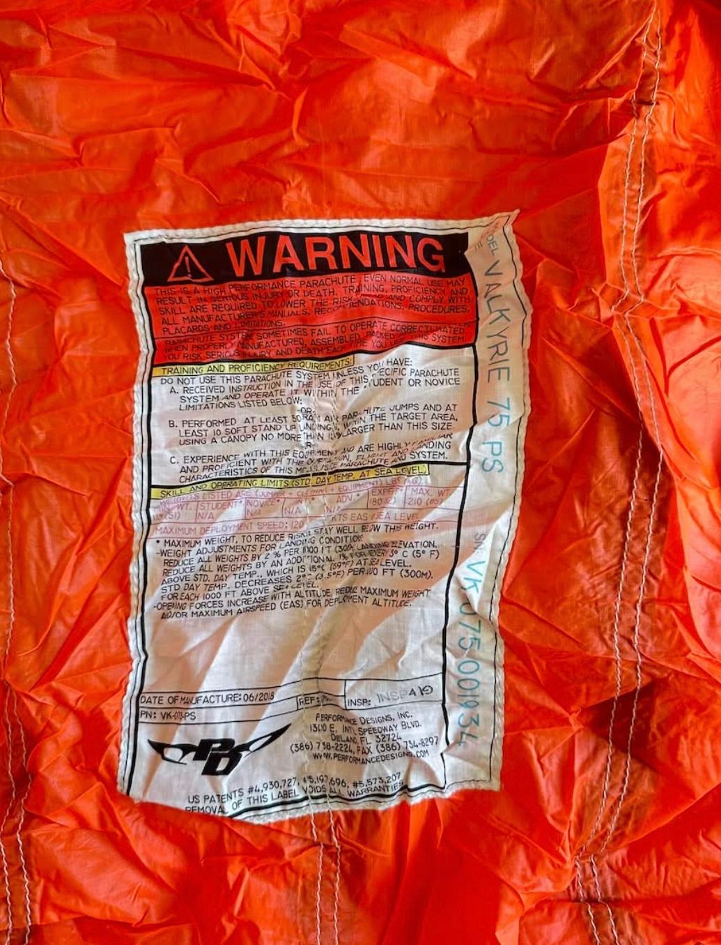 Used Valkyrie 75 PD Canopy - Image 5